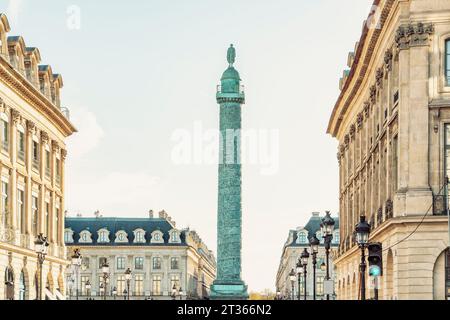 France, Ile-de-France, Paris, colonne Vendôme place Vendôme Banque D'Images