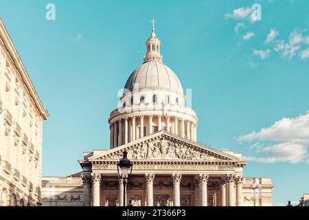 France, Ile-de-France, Paris, façade du Panthéon Banque D'Images