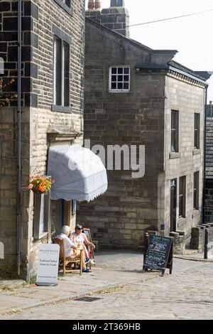 Le Towngate Tea Room Heptonstall West Yorkshire Angleterre Banque D'Images