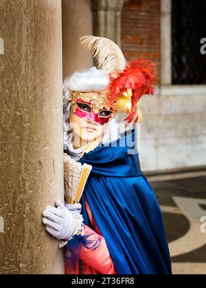 Costumes de Carneval, Palais des Doges Veneto, Venise, Italie, Europe Banque D'Images