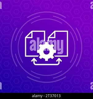 icône réconciliation des fichiers pour le web et les applications Illustration de Vecteur