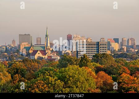 Ville de Lodz, Pologne- panorama de la ville. Banque D'Images