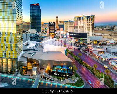 Vegas City View, Crystals Shopping Mall, City Center, Las Vegas Strip Las Vegas, Paradise, Nevada, Clark County USA Banque D'Images