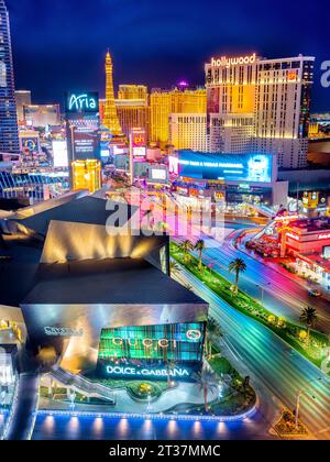 Vegas City View, Crystals Shopping Mall, City Center, Las Vegas Strip Las Vegas, Paradise, Nevada, Clark County USA Banque D'Images