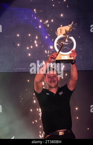 Portimao, Portugal. 22 octobre 2023. Directeur de l'équipe Cool Racing OLMOS Tom, lors des European le Mans Series 2023 et Ligier European Series remise le 22 octobre à Portimao, Portugal - photo Paulo Maria/DPPI crédit : DPPI Media/Alamy Live News Banque D'Images