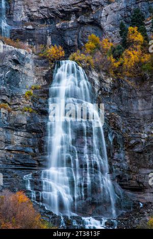 Bridal Veil Falls en automne. Provo, UT, États-Unis Banque D'Images
