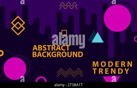 fond abstrait vecteur de conception moderne de composition tendance memphis Illustration de Vecteur