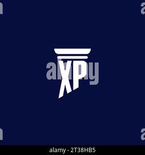 Conception initiale de logo de monogramme de XP pour la société de cabinet d'avocats Illustration de Vecteur