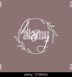 AJ initiales de mariage monogramme logo idées graphique vectoriel Illustration de Vecteur