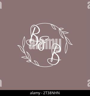 BB initiales de mariage monogramme logo idées graphique vectoriel Illustration de Vecteur