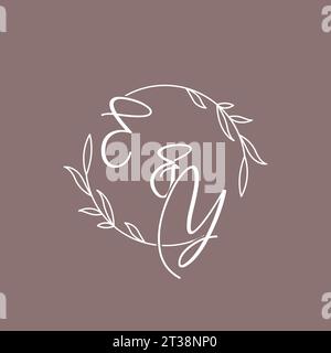 EY initiales de mariage monogramme logo idées graphique vectoriel Illustration de Vecteur