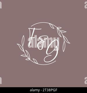 FG initiales de mariage monogramme logo idées graphique vectoriel Illustration de Vecteur