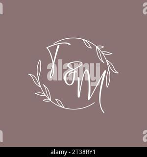 TM initiales de mariage monogramme logo idées graphique vectoriel Illustration de Vecteur