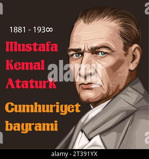 Mustafa Kemal Ataturk Illustration de Vecteur