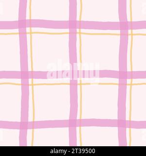 Délicat Cottagecore Cute Plaid Checks Vector Pattern. Imprimé Homestead. Fond de ferme avec impression de jardin chintz Illustration de Vecteur