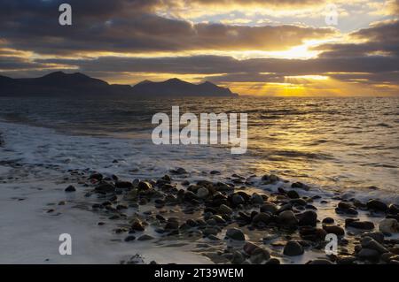 Dinas Dinlle, péninsule de Lleyn, Galles du Nord, Royaume-Uni, Banque D'Images