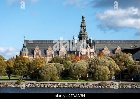 Le Nordiska Museet, le Musée nordique de l'île de Djurgarden à Stockholm, Suède. Banque D'Images