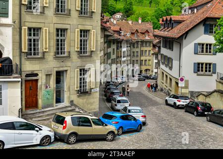 Berne-mai 20 ,2023 :Voir le paysage urbain de la vieille ville avec de vieux bâtiments, Berne est la capitale de la Suisse Banque D'Images
