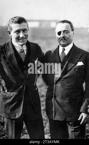 Photographie , Portraits d'aviateurs Charles Nungesser (1892 - 1927) et Francois coli (1881 - 1927) Banque D'Images