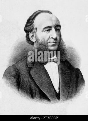 Portrait de Jules François Camille Ferry (1832 - 1893). Homme d'État français et philosophe républicain Banque D'Images