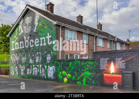 Les peintures murales de Derry, en Irlande du Nord, sont une forme unique et puissante d'art public qui raconte l'histoire du passé troublé de la ville. Banque D'Images