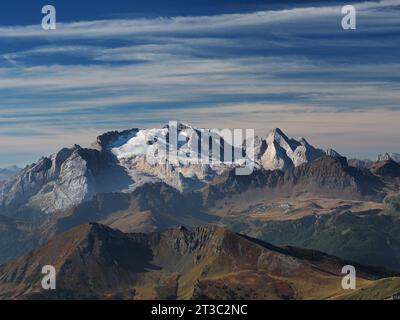 Glacier Marmolada dans les Dolomites Banque D'Images
