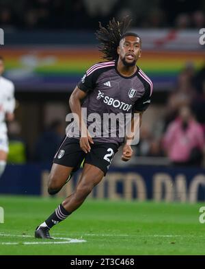 Londres, Royaume-Uni. 23 octobre 2023 - Tottenham Hotspur v Fulham - Premier League - Tottenham Hotspur Stadium. Alex Iwobi de Fulham pendant le match contre les Spurs. Crédit photo : Mark pain/Alamy Live News Banque D'Images