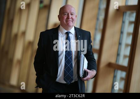 Édimbourg Écosse, Royaume-Uni 24 octobre 2023. Willie Coffey MSP au Parlement écossais. crédit sst/alamy live news Banque D'Images