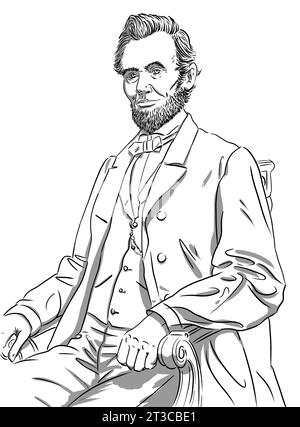 Portrait d'Abraham Lincoln, président des états-Unis d'amérique Banque D'Images