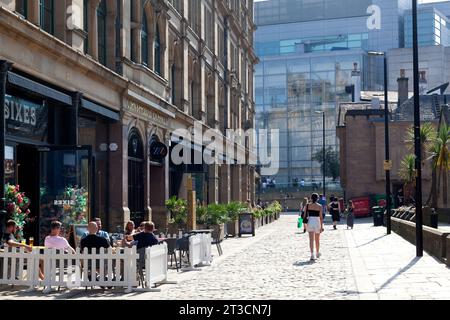 Cathedral Street à côté du bâtiment Corn Exchange, Manchester Banque D'Images