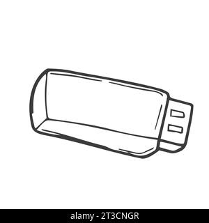 disque flash utilisant un dessin à la main ou un dessin à la main Illustration de Vecteur