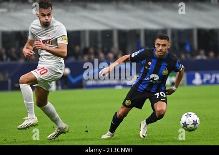 Inter FC Internazionale et FC Salzburg Group D - UEFA Champions League 2023/24 match, le 24 octobre 2023, au stade Giuseppe Meazza San Siro Siro à Milan, Italie Banque D'Images