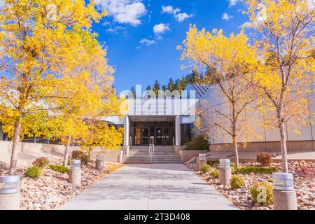 Barry Goldwater Air Force Academy Centre de Visiteurs à Colorado Springs, Colorado. Banque D'Images