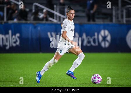 Cary, États-Unis. 22 octobre 2023. Cary, États-Unis, 22 octobre 2023 : Ali Krieger (11 Gotham FC) lors du quart de finale de la National Women's Soccer League entre North Carolina courage et Gotham FC au WakeMed Soccer Park à Cary, NC États-Unis (USAGE ÉDITORIAL SEULEMENT). (Rebekah Wynkoop/SPP) crédit : SPP Sport Press photo. /Alamy Live News Banque D'Images