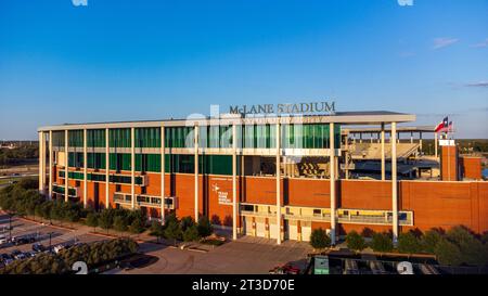 Waco, Texas - 22 septembre 2023 : stade McLane, stade de l'équipe de football des Bears de l'Université Baylor. Banque D'Images