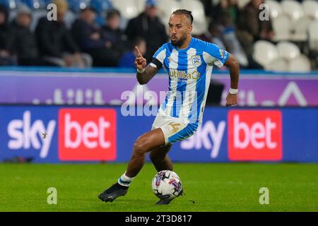 Huddersfield, Royaume-Uni. 31 août 2023. Sorba Thomas #14 de Huddersfield Town pendant le match de championnat de Sky Bet Huddersfield Town vs Cardiff City au John Smith's Stadium, Huddersfield, Royaume-Uni, le 24 octobre 2023 (photo de Steve Flynn/News Images) à Huddersfield, Royaume-Uni le 8/31/2023. (Photo Steve Flynn/News Images/Sipa USA) crédit : SIPA USA/Alamy Live News Banque D'Images