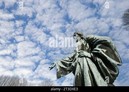 Cimetière de Ferrette France dans le sundgau en Alsace en France Banque D'Images