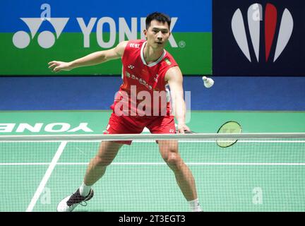 Zhao Junpeng de Chine pendant le Yonex internationaux de, France. , . Au Glaz Arena à Cesson-Sévigné, France. Photo de Laurent Lairys/ABACAPRESS.COM crédit : Abaca Press/Alamy Live News Banque D'Images