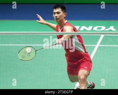 Zhao Junpeng de Chine pendant le Yonex internationaux de, France. , . Au Glaz Arena à Cesson-Sévigné, France. Photo de Laurent Lairys/ABACAPRESS.COM crédit : Abaca Press/Alamy Live News Banque D'Images