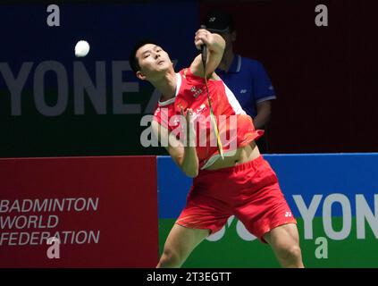 Zhao Junpeng de Chine pendant le Yonex internationaux de, France. , . Au Glaz Arena à Cesson-Sévigné, France. Photo de Laurent Lairys/ABACAPRESS.COM crédit : Abaca Press/Alamy Live News Banque D'Images