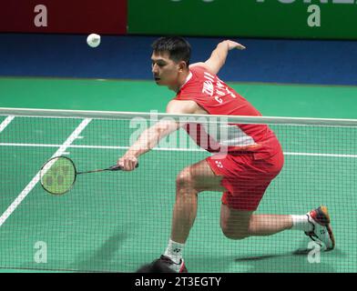 Zhao Junpeng de Chine pendant le Yonex internationaux de, France. , . Au Glaz Arena à Cesson-Sévigné, France. Photo de Laurent Lairys/ABACAPRESS.COM crédit : Abaca Press/Alamy Live News Banque D'Images