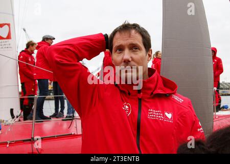 Saint Malo le 5 novembre 2022 (Bretagne, nord-ouest de la France) : l’astronaute français Thomas Pesquet assiste à la bénédiction de l’initiative de Samantha Davies Banque D'Images