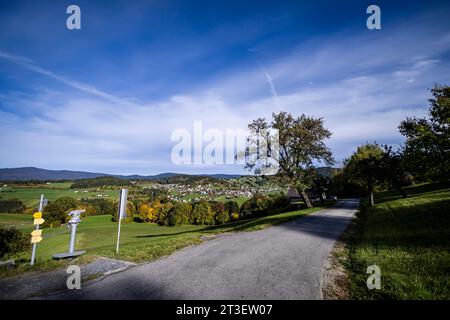 Passau, Allemagne. 23 octobre 2023. Ambiance pendant le Rallye d'Europe centrale 2023, 12e manche du Championnat du monde des voitures de rallye WRC 2023, du 26 au 29 octobre 2023 à Passau, Allemagne - photo Nikos Katikis/DPPI crédit : DPPI Media/Alamy Live News Banque D'Images