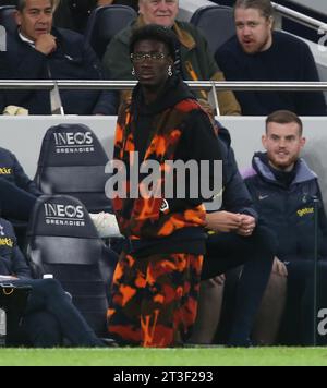 - Tottenham Hotspur v Fulham, Premier League, Tottenham Hotspur Stadium, Londres, Royaume-Uni - 23 octobre 2023. Usage éditorial uniquement - des restrictions DataCo s'appliquent Banque D'Images