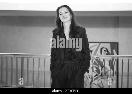 La soprano lyrique autrichienne Anna Prohaska pose lors de la séance de portrait à Madrid. 25 octobre 2023 Espagne Banque D'Images