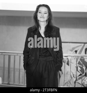 La soprano lyrique autrichienne Anna Prohaska pose lors de la séance de portrait à Madrid. 25 octobre 2023 Espagne Banque D'Images