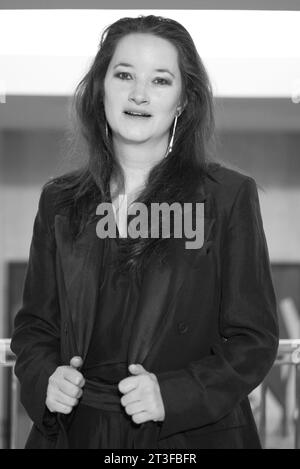 La soprano lyrique autrichienne Anna Prohaska pose lors de la séance de portrait à Madrid. 25 octobre 2023 Espagne Banque D'Images