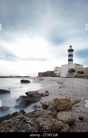 L'ancien phare d'Ortona (Abruzzes, Italie) Banque D'Images