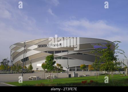 Le Dome MVM, Budapest Handball Sports Hall, le plus grand stade de handball en Europe, Ferencvaros, Budapest, Hongrie Banque D'Images