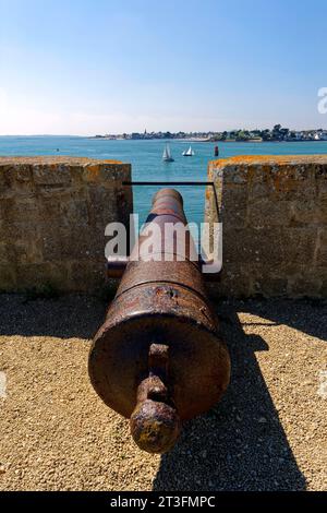 France, Morbihan, Citadelle de Port Louis modifiée par Vauban, à l'entrée du port de Lorient, musée de la Compagnie des Indes Banque D'Images